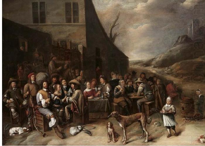 Gillis van Tilborgh Outside a Tavern china oil painting image